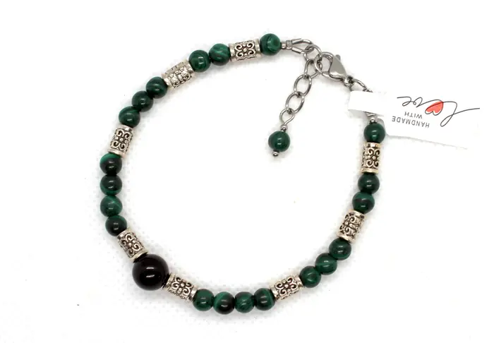 9 - צמיד מאוניקס ומלכיט