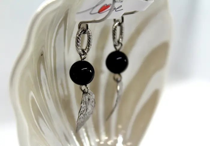 9 - עגילים מאוניקס